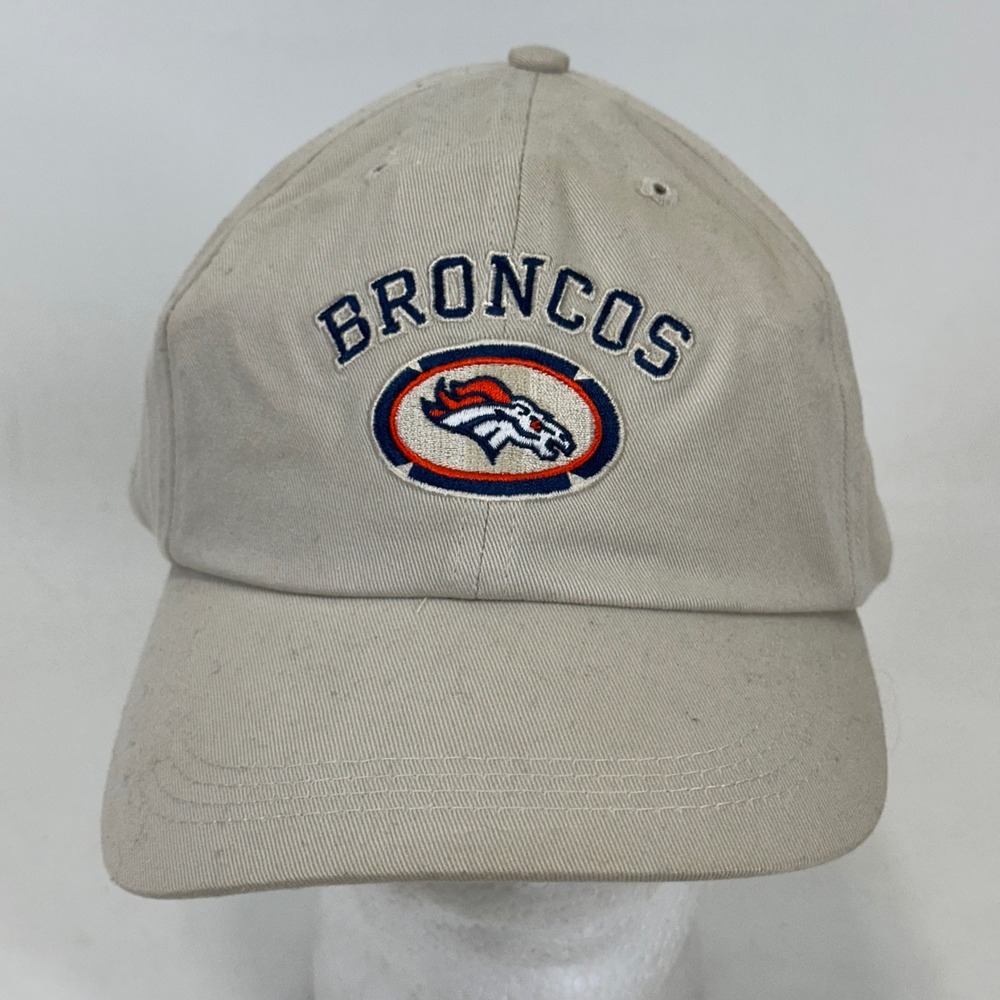 Vintage Denver Broncos Logo Athletic‎ Hat Tan Khaki Adjustable Strapback Cap NFL